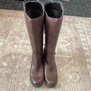 🔥JESSICA SIMPSON🔥Brown Leather Knee-High Boots, Size 9